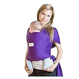 Classic Cotton Baby Wrap - Proprietary Fabric is SOFTER and STURDIER, by Beechtree Baby (Purple) by 