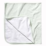 (ベラ・キャンバス) Bella + Canvas 赤ちゃん・ベビー用 リバーシブル リブブランケット ベビー毛布 (ワンサイズ) (グリーン/ホワイト)