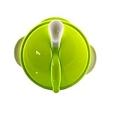 SMYLLS Stay Put Suction Baby Bowl And 1 Baby Spoon (green) by SMYLLS