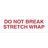 Tape Logic T901P0818PK Pre-Printed Carton Sealing Tape, Legend "Do Not Break Stretch Wrap", 55 yds L