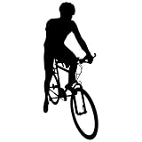 Bicycling壁デカールステッカー5 – デカールステッカーと壁画子供少年少女の部屋、寝室。スポーツのホームの壁アートインテリア、装飾 – サイクリング自転車シルエット壁画 12 in. (4.9