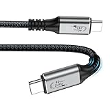 Type C 40GB ケーブル USB 4 (3.1/3.0 / 2.0) 対応40Gbps PD 最大240W/5A 急速充電 4K/5k 解像度60HZビデオ伝送 高耐久 ナイロン編み 、 USB-C/Thunderbolt 3/Thunderbolt 4と完全互換可能 等対応 LOEKU (I字：1M)