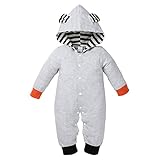 Perfk カジュアル　新生児　幼児　フード　ロンパー　ジャンプスーツ　コットン　スーツ　プレゼント　全4サイズ - 写真示すように, 80cm