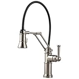 Brizo 63225lf-ss BrillianceステンレスArtessoシングルハンドル関節式アームキッチン蛇口
