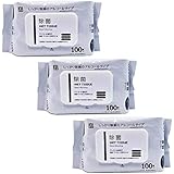 【 3点セット 計300枚】大判 厚手 除菌シート 除菌 ウェットティッシュ アルコールタイプ 厚手 フタつき 100枚入り (MORショップ)