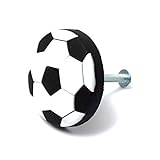 新しい黒+白サッカー キャビネット食器棚引き出し プルハンドルノブ pvc +亜鉛合金