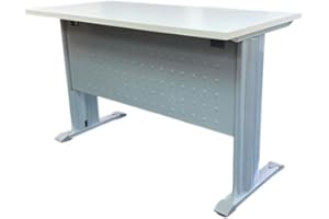 OFFICEHUB ALICE WORK TABLE WHITE MAPLE WORKTOP STUDY TABLE STEEL TABLEFREE STANDING TABLE OFFICE DESK KIDS TABLE STUDY DESK -