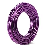 Pstyle. 針金 アルミワイヤー クラフト 手芸 太さ3mm 全長10m PST-047 (パープル)