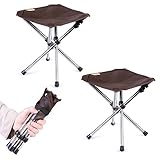 KVASS アウトドアチェア 折りたたみ椅子 コンパクトイス キャンプ 耐荷重80-100kg 2点入り (Yellow, 1)