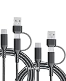 TOMSING USB Type C ケーブル 2-in-1 USB A-C変換アダプタ 2本セット1m USB C to C 60W Type C 急速充電 for iPhone 15/16/Matebook/iPad/Xperia/iPad/MacBook Pro/Galaxy S24/その他 Android 等機器対応（ブラック，1m）