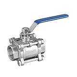 agile-shop 1個dn15 1 / 2 "メス3チップ304ステンレススチールストレートボールバルブ