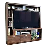 テレビ台 ハイタイプ 壁面家具 リビング壁面収納 55インチ対応 テレビラック ゲート型 165cm幅 ブラウン J-Supply Ltd.(ジェイサプライ)PD015-BR