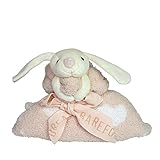 [ベアフットドリームス] BAREFOOT DREAMS ベアフットドリームス#530 ぬいぐるみ付きミニブランケット BNY-PNK/WT.HRT [並行輸入品]