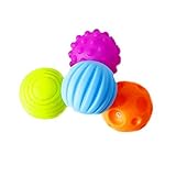 NERLMIAYクリエイティブ4個ベビーHandキャッチマッサージボールwithサウンドエフェクトBaby Graspingトレーニングおもちゃ早期教育Toys for Kids / Children