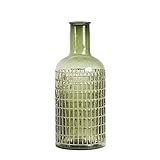 Saro LifeStyle HA935.OL14.5 Bottle Glass Vase Olive 14.5 [並行輸入品]