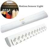 LEDライト 人感センサー センサーライト 電球色　貼り付け型節電 照明ランプ　衣装ダンス本棚食器棚地下室ガレージ倉庫など所 に向き！！ (昼白色)