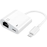 Apple MFi認定2イン1 Lightning to Ethernetアダプター iPhone/iPad/iPod用 充電ポート付き100Mbpsイーサネットネットワーク対応 プラグアンドプレイ すべてのiOSに対応