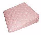 Pregnancy Maternity Large Comfy Back & Bump Support WEDGE Cushion - PINK WITH WHITE STARS - WITH QUI