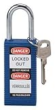 Brady 123406 Lockout Padlock Keyed 1/4 Diameter Blue [並行輸入品]