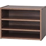 アイリスオーヤマ スタックボックス 棚 幅40×奥行28.7×高さ30.5cm ブラウン STB-400T