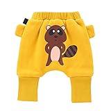 Ochine キッズパンツ ベービー服 男女兼用 子供服 モンキーパンツ 裏起毛 PPパンツ 厚手 ストレッチパンツ もこもこ ウエストゴム 可愛いプリント 暖かく保つ 幼稚園 旅行