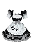 [OMZIN] セクシー変装 ロリータ 制服 ハロウィン 仮装 レディース 半袖 制服 和風 メイド服 衣装 撮影 女装服 大人用 コスプレ メイド服 ブラック M