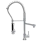 VIGO Zurich Single Handle Pull-Down Spray Kitchen Faucet, Chrome [並行輸入品]