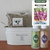 紫丸二十日大根（こむらさき）の栽培セット/豊作セット（液体肥料付き）プランターホワイト仕様