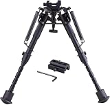 バイポッド タクティカルバトルバイポッド 20mmレール対応 6-9 インチ伸縮 ハリスタイプ QD Bipod 折りたたみ レールマウント付き vsr l96 M4などに対応