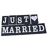 【ノーブランド品】 ポロポーズ横断幕 JUST MARRIED ブラック