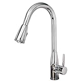Builders Shoppe 1150コンテンポラリーシングルハンドルプルダウンキッチン蛇口16 " 16" 1150CP 1
