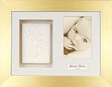 Anika-Baby BabyRice Baby Handprint Footprint Kit Soft White Clay Dough Brushed Gold Box Photo Displa