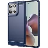 【Hbcnxny】Moto G56 /G66Y /G66J 5G ケース 対応 耐衝撃 スマホケース 炭素繊維くて柔らかい TPU（ブルー）滑らかで快適な肌触り ショック おしゃれ モトローラ モトg66y 5G 青色