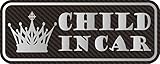 【3M　1080-CF12使用】CHILD IN CARマグネット　カーボンタイプ　(シルバー)