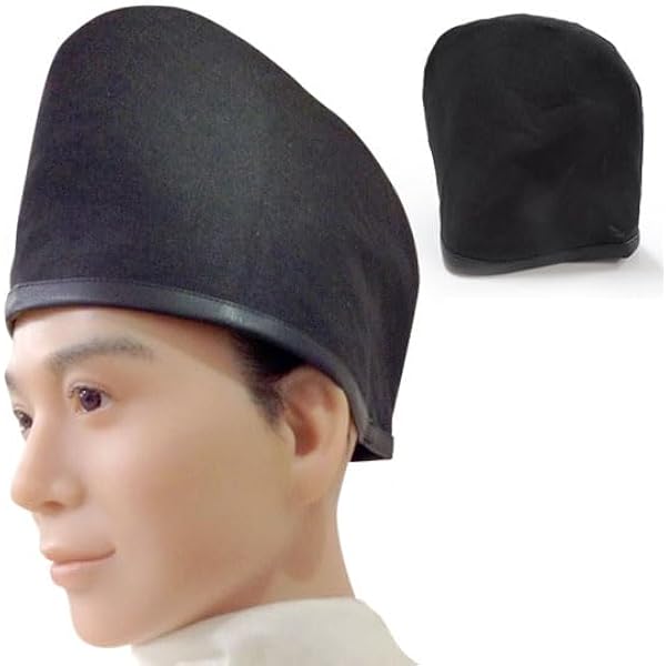 Amazon | 張烏帽子（麻・黒）－白丁・舁夫・楽士（楽人）・雑色用の黒
