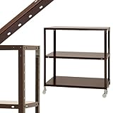 スマートラック NSTRK-364 幅90×奥行30×高さ94.5cm 3段 ブラウン 80㎏/全