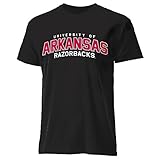 NCAA Arkansas Razorbacks半袖Tシャツ、ブラック、スモール