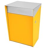 San Jose(サンノゼ) サンノゼ トール （壁掛けタイプ） 郵便ポスト ステンレス製 鍵付き おしゃれ 大型 アメリカンポスト 大容量 郵便受け 99.9％ 防水構造 日本製 イエロー