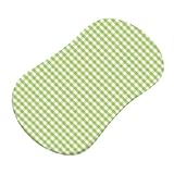 SheetWorld Fitted Bassinet Sheet (Fits Halo Bassinet Swivel Sleeper) - Sage Gingham Jersey Knit - Ma