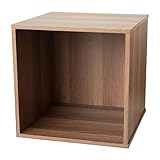 木製 キューブボックス ユニットラック [cubic キュービック ] オープンタイプ ダークブラウン [組み合わせ 自由自在 36cm立方体 収納 棚 ラック] WEL-001B