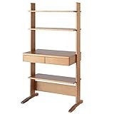 パソコンデスク 幅80cm 上下可動 ハイタイプ ロータイプ ライトブラウン （HS-202PLB）