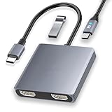 USB C HDMI 変換アダプター Aibilangose デュアル HDMI Type-C マルチディスプレイアダプタ 3画面 拡張/複製 【2つのHDMI+USB3.0+PD充電】Type-c HDMI 拡張 USBディスプレイアダプタ HDMI ハブ HDMI 分配器 拡張モード対応 ドッキングステーション hdmi 2つ MacBook/Surface Go/他のタイプC デバイス対応