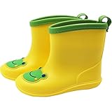 GudeHome 子供用 レインブーツ 女の子 男の子 レインシューズ キッズ 雨靴 可愛い長靴 軽量 安全 乳児 幼児 小学生 漫画 カエル