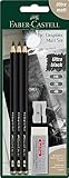 Faber-Castell 3本入り ピットグラファイト マットブリキ - HB、2B、4B - マットブラックグラファイト鉛筆, 115296