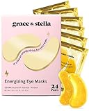 Grace & Stella エナジャイジング アイマスク ゴールド バイオ コラーゲン ハイドレーションアイパック（12枚セット）アイジェルパッチ ファーミングパッド