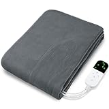 BAYATA 電気毛布 160x80cm 掛け敷き兼用 洗える 7段階温度調節 切タイマー AI過熱保護 速暖 ダニ退治