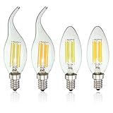 ILS - Dimmable E14 6W COB 600Lm Edison Filament Bulb LED Light Candle AC 110V