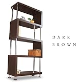オープンラック5段 ダークブラウン MK-4130DBR