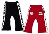 (ブーマート)BooMart 【BooMart】 ブーマート おしりポケット 裏起毛 サイドロゴ入りパンツ 80cm/90cm/95cm 80 レッド