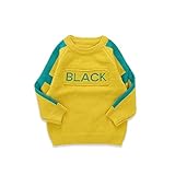 Pojour ベビー服 子供服 女の子ニットセーター 冬 防寒 かわいいトップス おしゃれ 暖かい 厚手 綿 ベビールームウェア 普段着 カジュアル 旅行 記念日 プレゼント 丸首 黄色